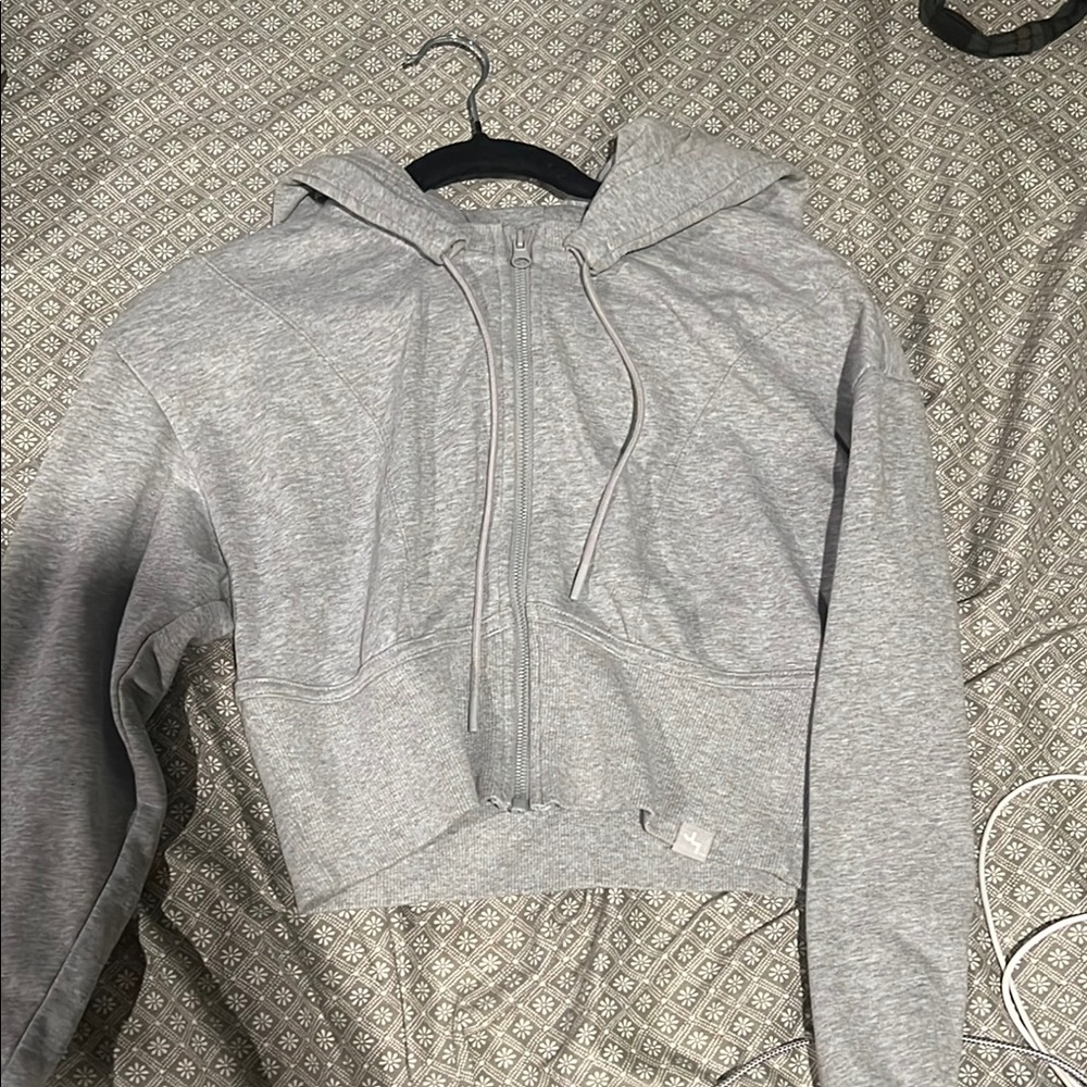 Gray Zip-Up Hoodie